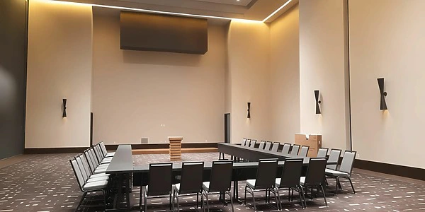 Ballroom reception setup for weddings and events at Secrets Moxché Playa del Carmen