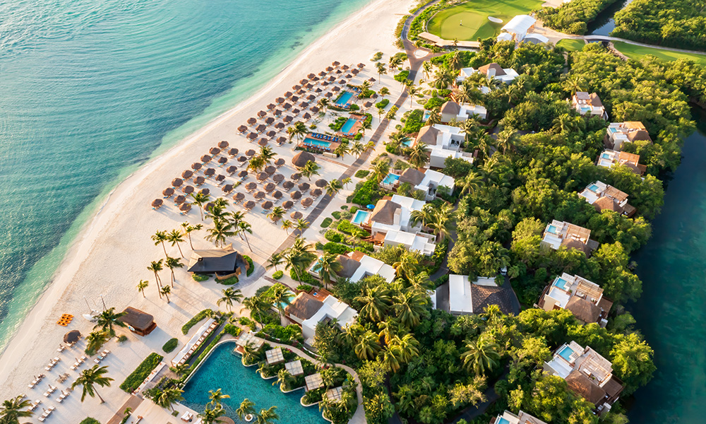 Fairmont Mayakoba luxury resort in Riviera Maya with lagoon canals, pristine beach, world-class golf, and five-star service.