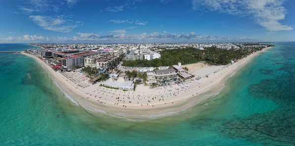 Mamitas Beach near Secrets Moxché Playa Del Carmen with lively shoreline and Caribbean views