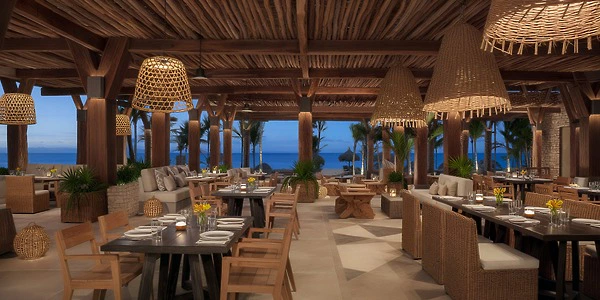 SeaSoul Restaurant terrace setup for wedding receptions at Secrets Moxché Playa del Carmen