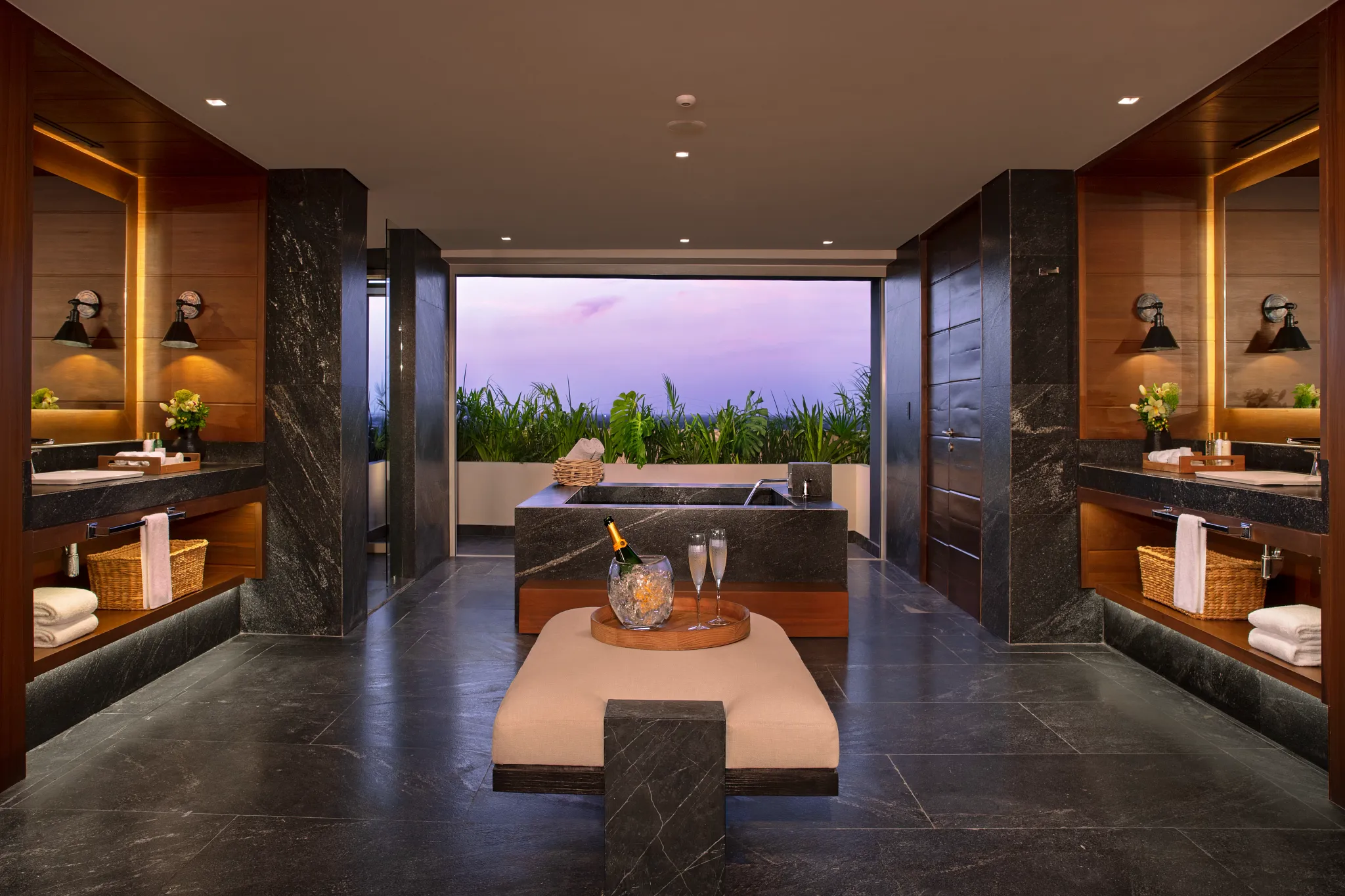 Stellar Presidential Penthouse Ocean View bathroom with soaking tub at Secrets Moxché Playa del Carmen.